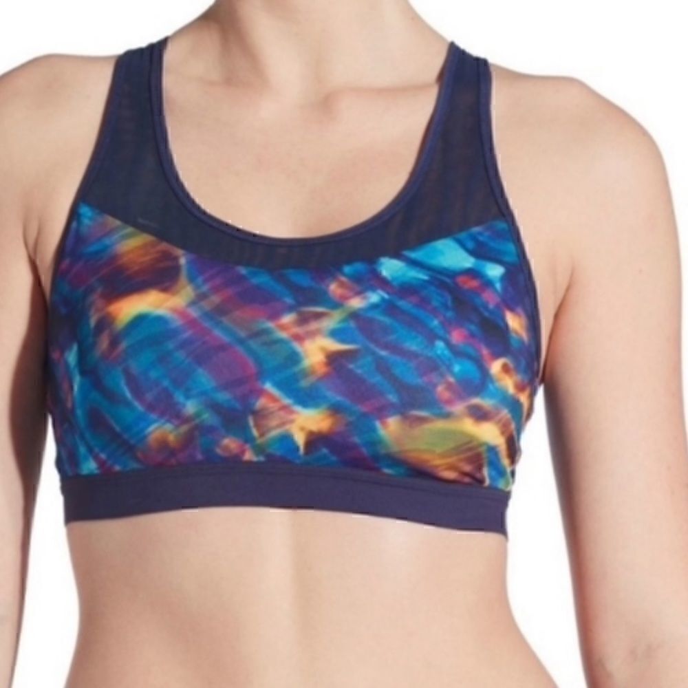 Calia by Carrie Underwood Sports Bra Tie Dye Mesh